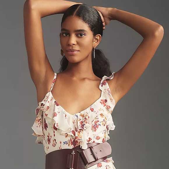 Anthropologie Let Me Be Sleeveless Ruffle Maxi Dress - Picture 9 of 16